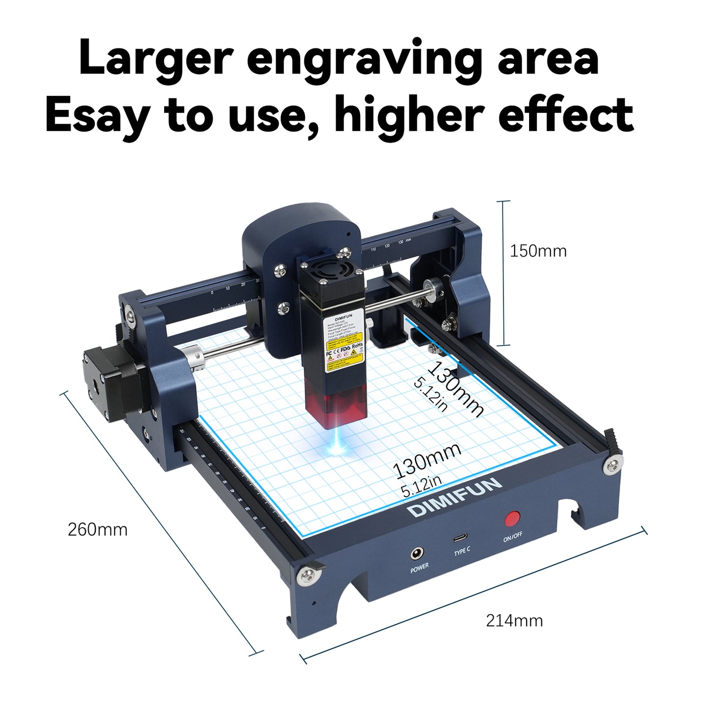 DIMIFUN D9 4.5W Portable Mini Laser Engraving and Cutting Machine DIY Compact Efficient Precise Work laser cnc