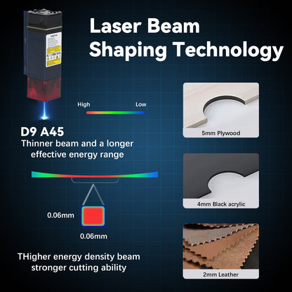 DIMIFUN D9 4.5W Portable Mini Laser Engraving and Cutting Machine DIY Compact Efficient Precise Work laser cnc