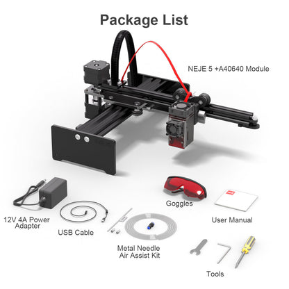 NEJE 5 Mini Laser Engraver / Cutter with A40630 Module