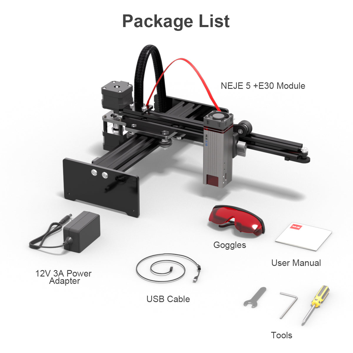 NEJE 5 Laser Engraver / Cutter with E30 Module